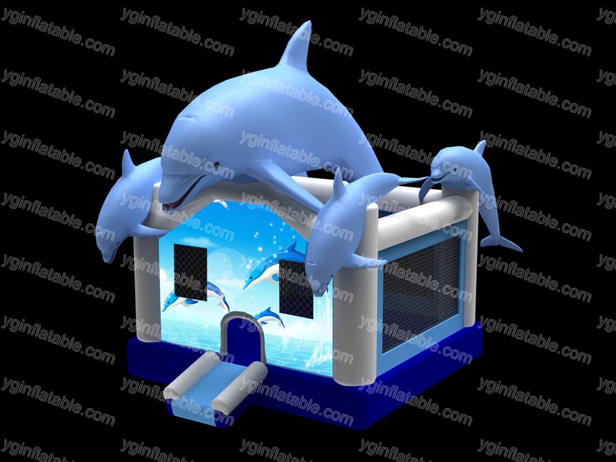 Casa de rebote para niños con delfinesNE007