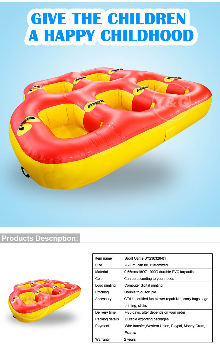 Barco inflable tipo donut para 5 personas11