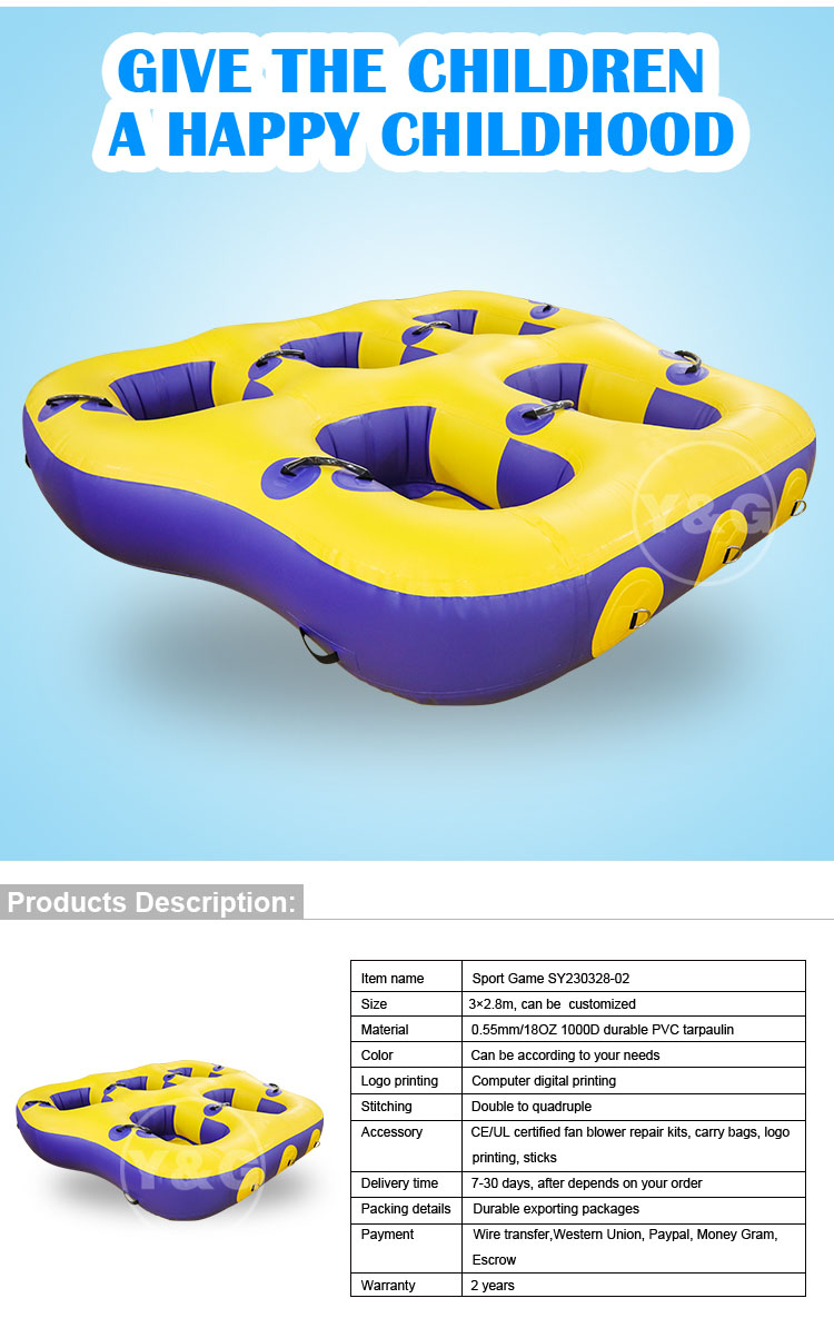 Barco inflable amarillo con forma de donut12