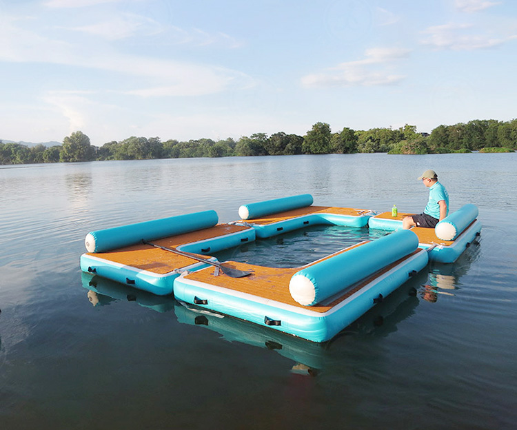 Plataforma flotante de natación inflable de ocioYFP-11