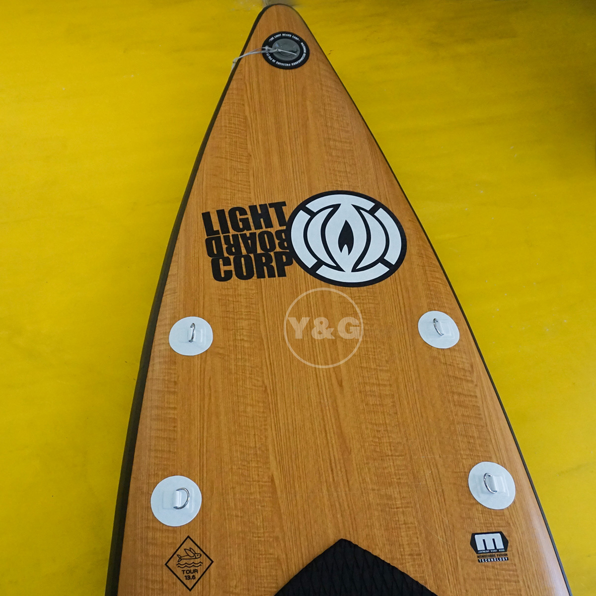 Tabla de paddle surf de grano de maderaYPD-72