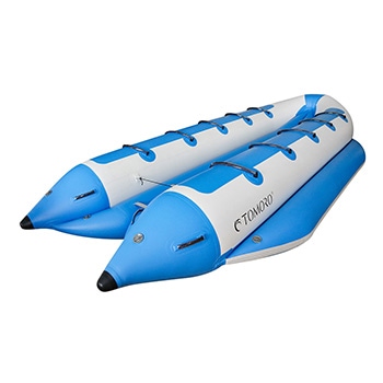 Banana boat azul inflable de diez asientos
