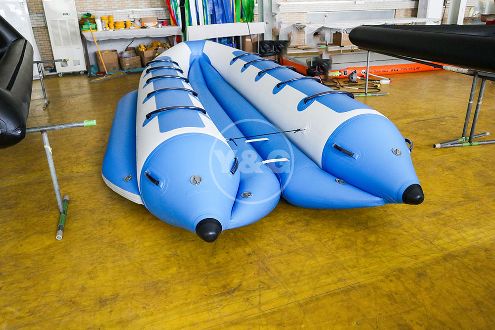 Banana boat azul inflable de diez asientos04