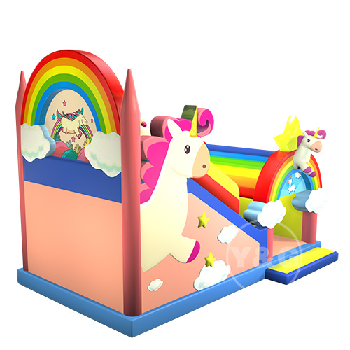 Tobogán inflable unicornio rosaYGS57