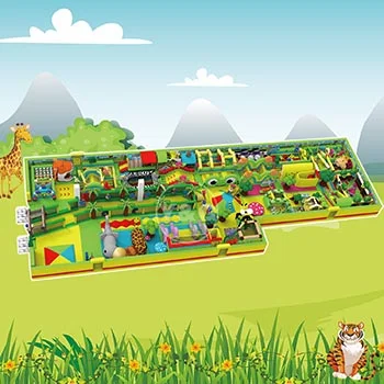 Parque inflable temático forestal para niños