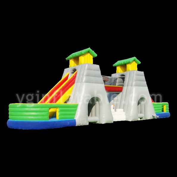 obstáculo inflable de dos túnelesGE023